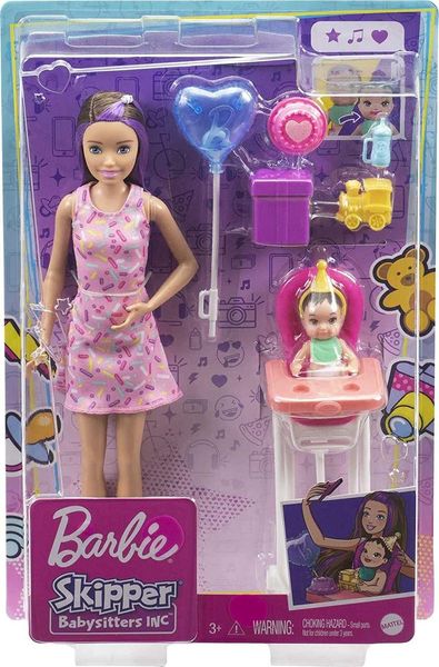 УЦЕНКА (Примятая коробка) Кукла Барби Кормление Скиппер Няня с малышом Barbie Skipper Babysitters GRP40 КБ0143 фото