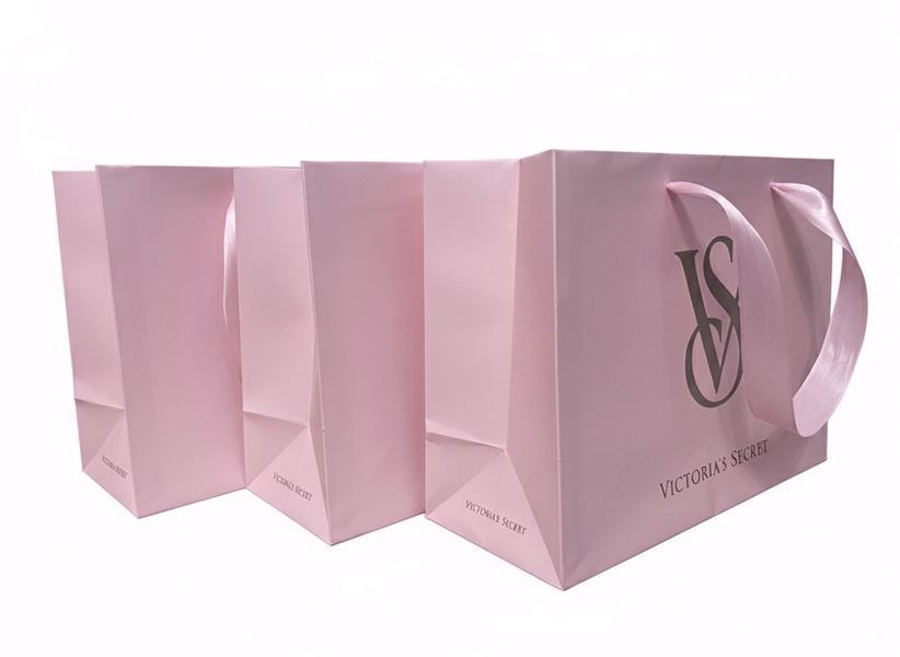 *75 шт* Пакет розмір L+ 300*227*120 мм ОПТ Victoria's Secret Рожевий ВС04042_75 фото