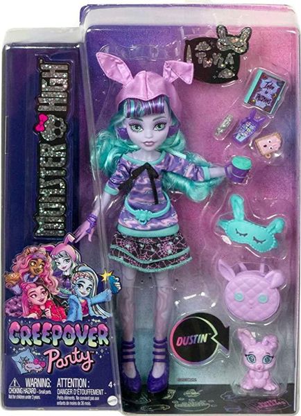 Лялька Монстер Хай Твайла Піжамна вечірка з вихованцем Monster High Creepover Party Twyla Doll HLP87 КМ0007 фото