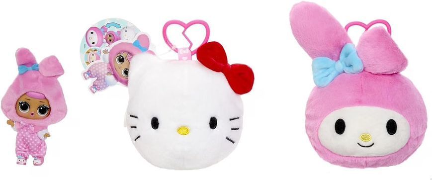 Лялька LOL Surprise Loves Hello Kitty and Friends Plush лол двостороння м'яка плюшева іграшка брелок 596608 ЛОЛ0070 фото