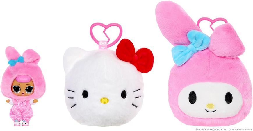 Лялька LOL Surprise Loves Hello Kitty and Friends Plush лол двостороння м'яка плюшева іграшка брелок 596608 ЛОЛ0070 фото