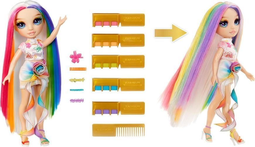 УЦІНКА (Прим'ята коробка) Лялька Рейнбоу Хай Амая Рейн Rainbow High Amaya Raine серії Hair Chalk & Style 526780 КР0020у фото