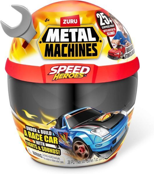 Машинка - сюрприз Zuru Metal Machines Speed Heroes (Silver) 25+ деталей 67125 РА0052 фото