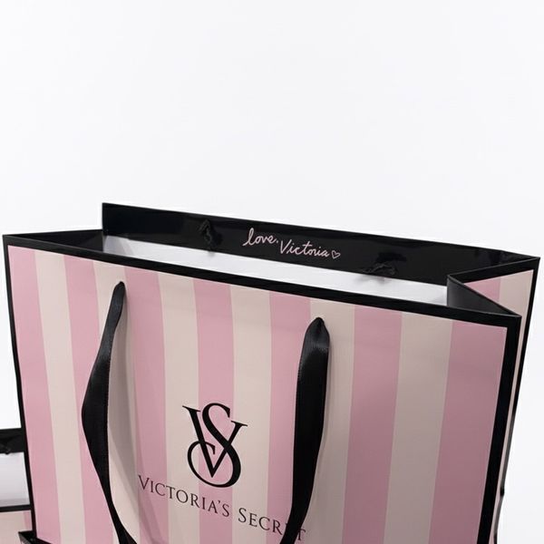 *100 шт* Пакет розмір L+ 300*227*120 мм Victoria's Secret ОПТ Класика новий дизайн ВС04043_100 фото