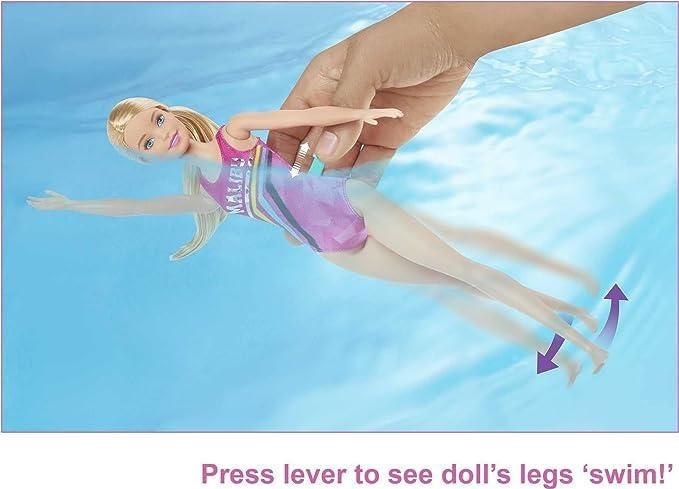 УЦІНКА (Примʼята коробка) Лялька Барбі Чемпіон із плавання Barbie Dreamhouse Adventures Swim 'n Dive Doll GHK23 КБ0092 фото