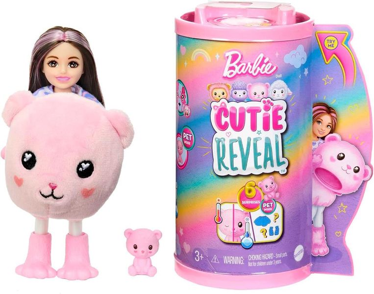 Лялька Барбі Челсі Сюрприз у костюмі Ведмедики Тедді Barbie Cutie Reveal HKR19 КБ0021 фото