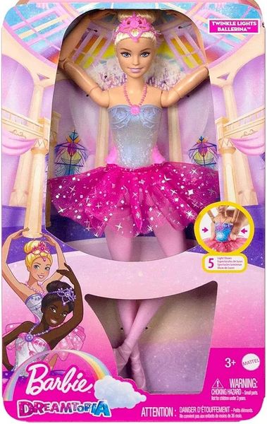 Barbie барбі дримтопія балерину Dreamtopia Twinkle Lights Posable Ballerina БК0028 фото