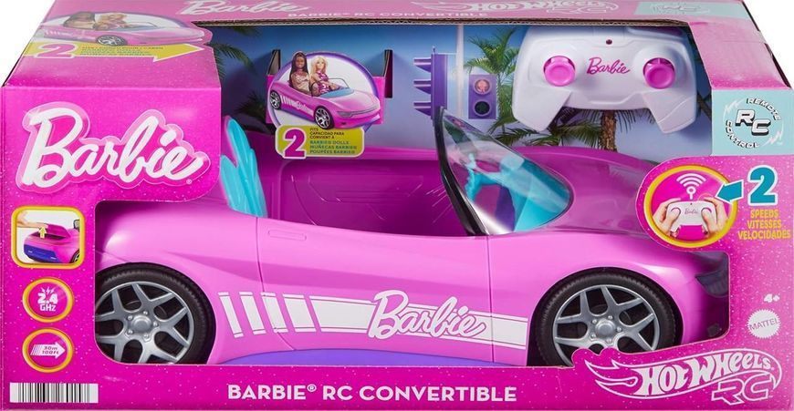 Кабриолет Барби на дистанционном управлении Barbie Hot Wheels RC Remote-Control Pink Convertible JBH05 КБ0069 фото