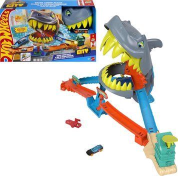 Трек Хот Вилс Пляжная Атака Акулы Hot Wheels City Shark Chomp Beach Mattel JHL96 ХВ0075 фото