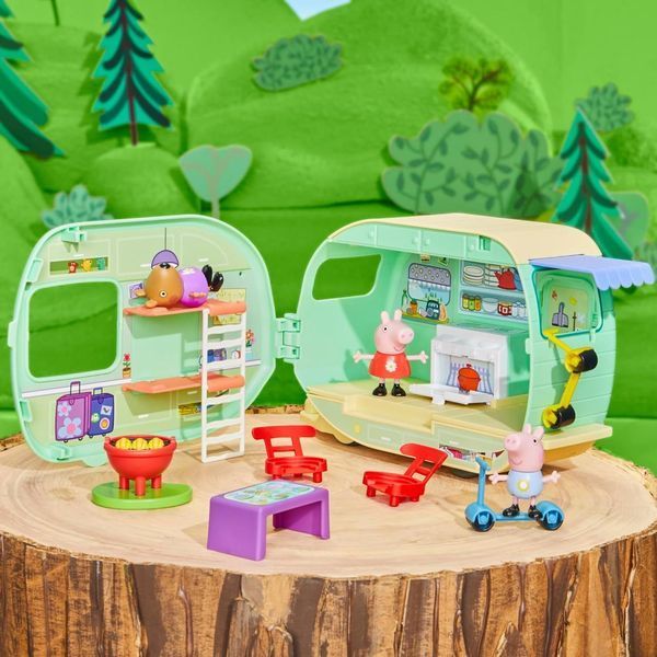 УЦІНКА (Прим'ята коробка) Ігровий набір Пеппа Peppa Pig Caravan Playset with 3 Figures and 6 Accessories F8863 КД0039у фото