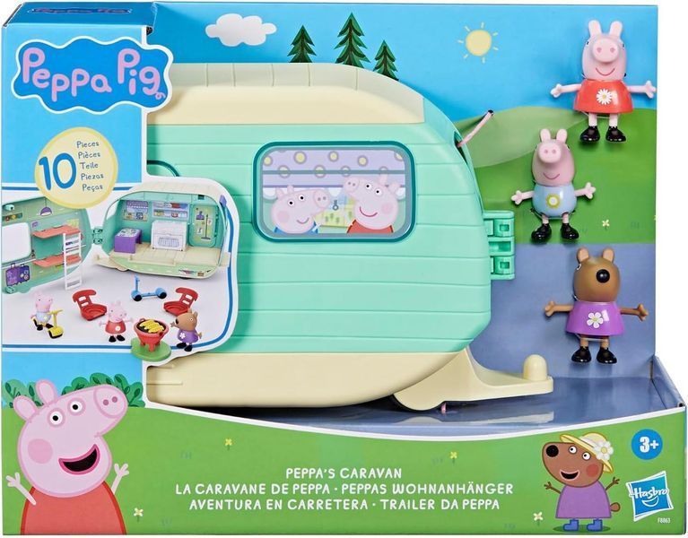 УЦІНКА (Прим'ята коробка) Ігровий набір Пеппа Peppa Pig Caravan Playset with 3 Figures and 6 Accessories F8863 КД0039у фото