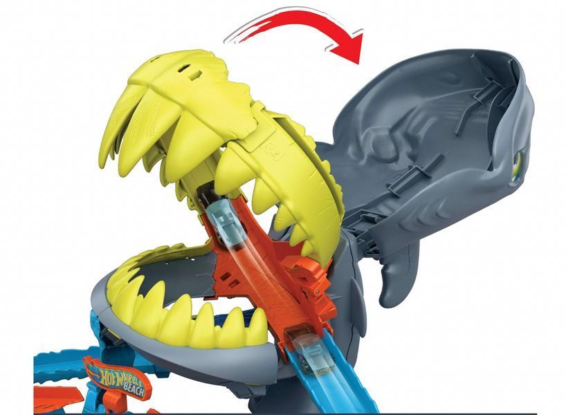 Трек Хот Вилс Пляжная Атака Акулы Hot Wheels City Shark Chomp Beach Mattel JHL96 ХВ0075 фото