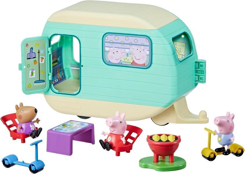 УЦІНКА (Прим'ята коробка) Ігровий набір Пеппа Peppa Pig Caravan Playset with 3 Figures and 6 Accessories F8863 КД0039у фото