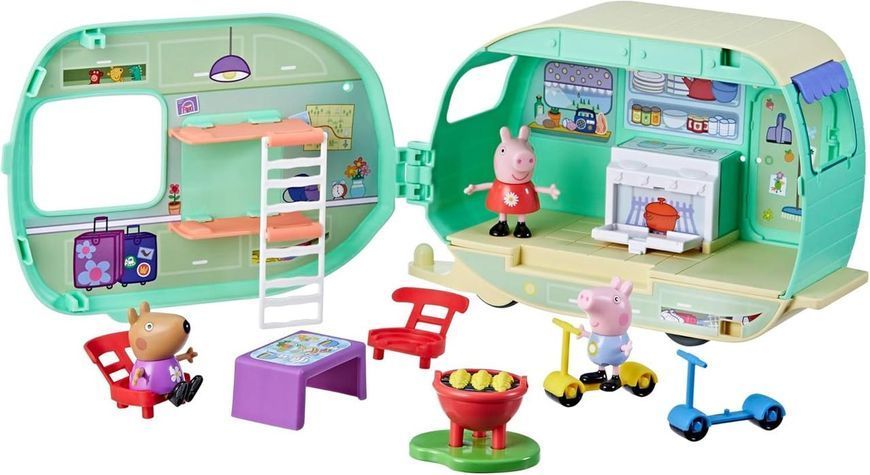 УЦІНКА (Прим'ята коробка) Ігровий набір Пеппа Peppa Pig Caravan Playset with 3 Figures and 6 Accessories F8863 КД0039у фото