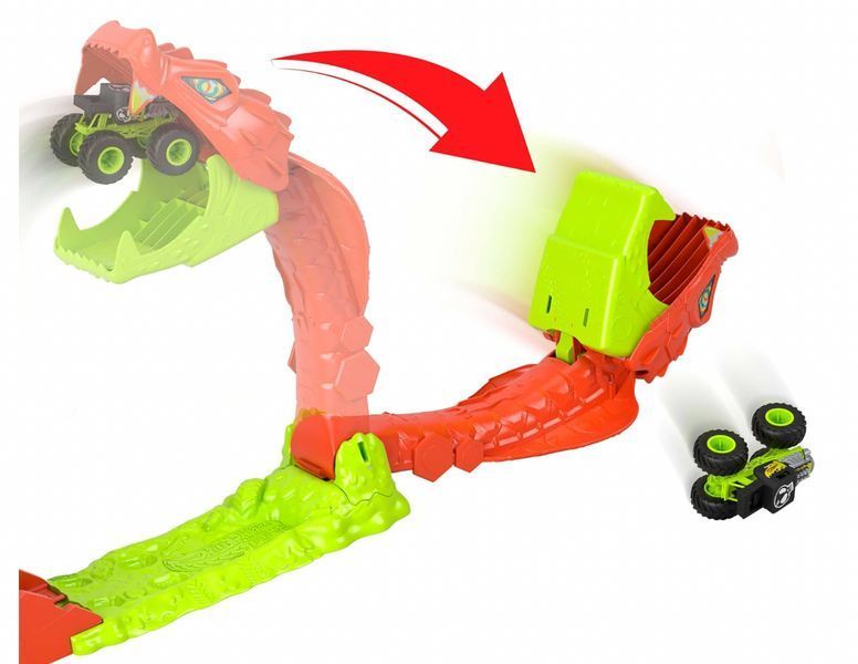 УЦЕНКА (Примятая коробка) Игровой набор Hot Wheels Monster Trucks Атака змеи JJN44 ХВ0069у фото
