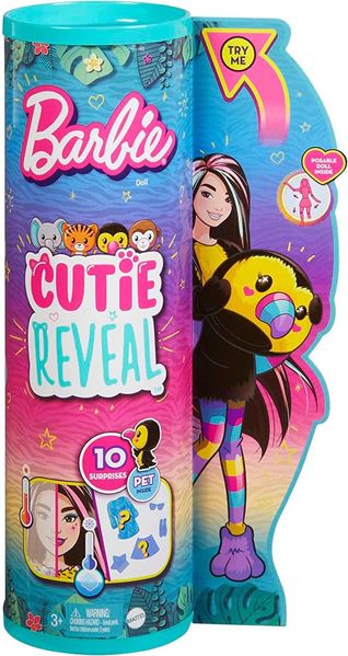 УЦІНКА (Прим'ята коробка) Barbie Toucan Plush Costume Друзі з джунглів Cutie Reveal Тукан HKR00 КБ0050 фото