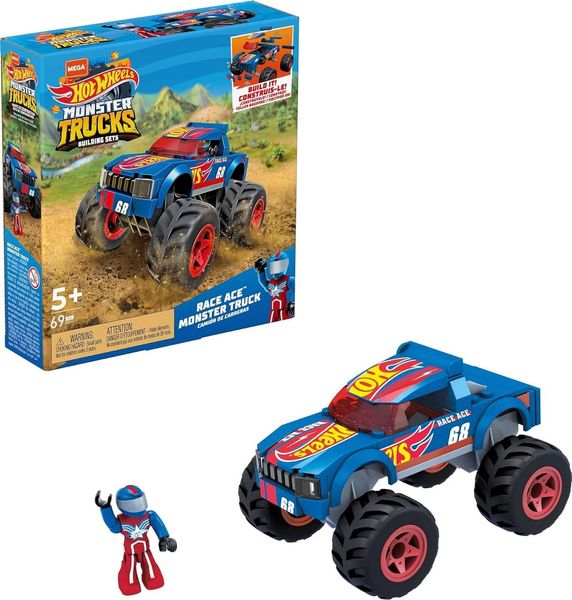 Іграшка конструктор Хот Уїлс Мега Hot Wheels Mega Race Ace Monster Truck Building Set HDJ93 ХВ0013 фото