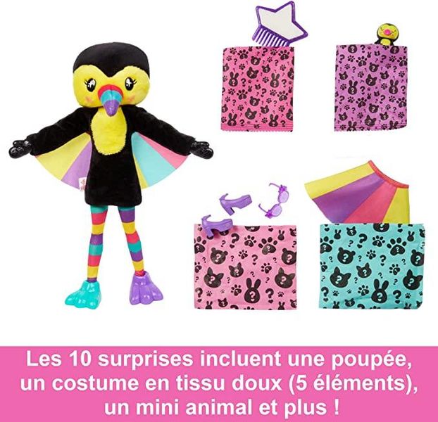 УЦІНКА (Прим'ята коробка) Barbie Toucan Plush Costume Друзі з джунглів Cutie Reveal Тукан HKR00 КБ0050 фото