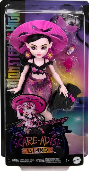 Лялька Монстер Хай Дракулаура у купальнику Monster High Scare-adise Island Draculaura Mattel HRP66 КМ0033 фото