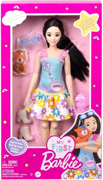 УЦІНКА (Прим'ята коробка) Лялька Моя перша Барбі Рене My First Barbie Renee Doll with Squirrel HLL22 БК0039 фото