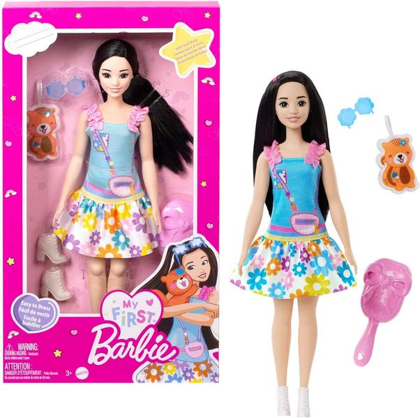 УЦІНКА (Прим'ята коробка) Лялька Моя перша Барбі Рене My First Barbie Renee Doll with Squirrel HLL22 БК0039 фото