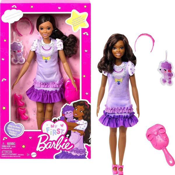 Кукла Моя первая Барби Бруклин My First Barbie Brooklyn Doll with Poodle HLL20 БК0040 фото