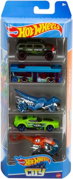 Хот Вілс Набір базових метал машинок Hot Wheels 5-Car Pack of 1:64 Scale Vehicles 1806 ХВ0014 фото