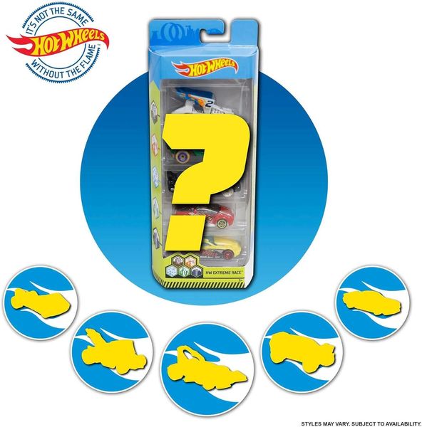 Хот Вілс Набір базових метал машинок Hot Wheels 5-Car Pack of 1:64 Scale Vehicles 1806 ХВ0014 фото