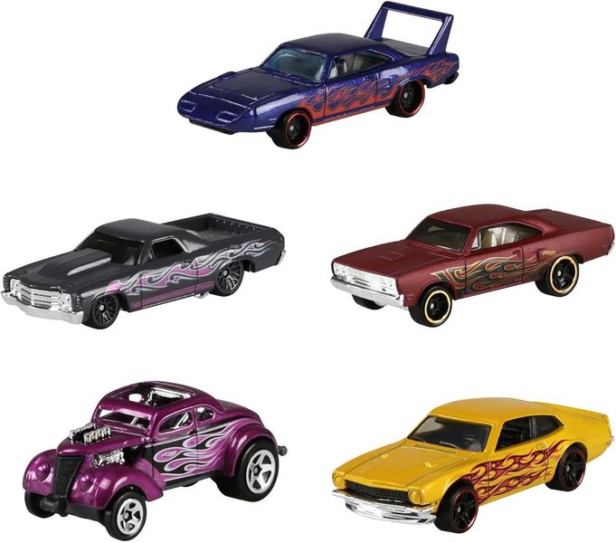 Хот Вілс Набір базових метал машинок Hot Wheels 5-Car Pack of 1:64 Scale Vehicles 1806 ХВ0014 фото