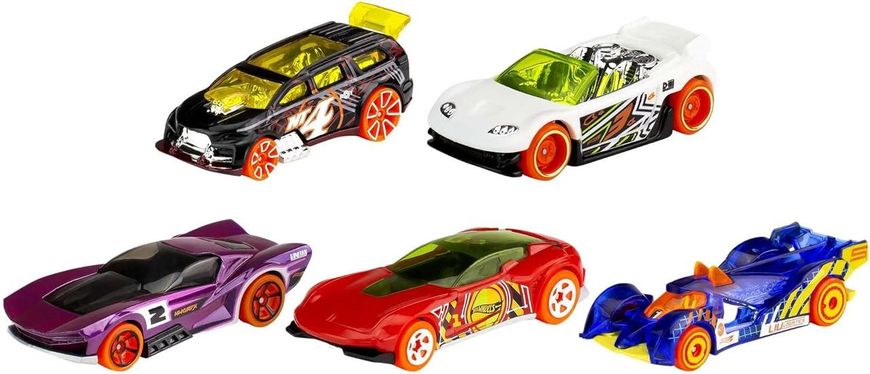 Хот Вілс Набір базових метал машинок Hot Wheels 5-Car Pack of 1:64 Scale Vehicles 1806 ХВ0014 фото