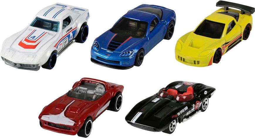 Хот Вілс Набір базових метал машинок Hot Wheels 5-Car Pack of 1:64 Scale Vehicles 1806 ХВ0014 фото