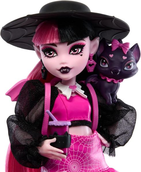 Кукла Монстер Хай Дракулаура с питомцем Monster High Draculaura with Pet Bat-Cat Count Fabulous HRP64 КМ0035 фото