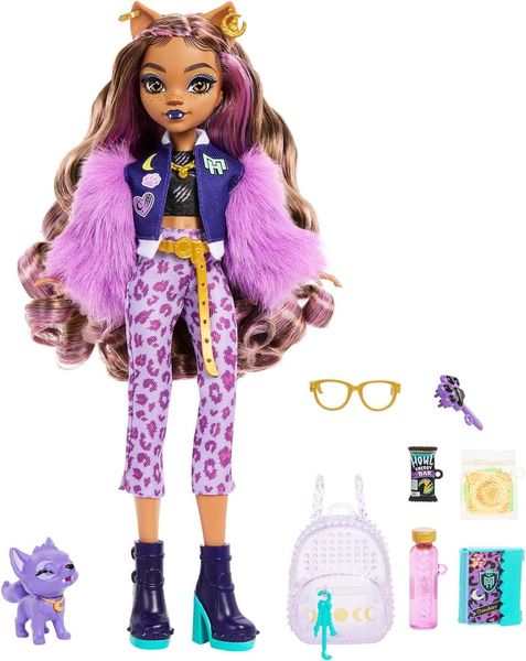 Кукла Монстер Хай Клодин Вульф с питомцем Monster High Clawdeen Wolf with Pet Dog HRP65 КМ0036 фото