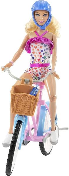 Лялька Барбі та велосипед Barbie Doll and Bike Playset HBY28 КБ0117 фото