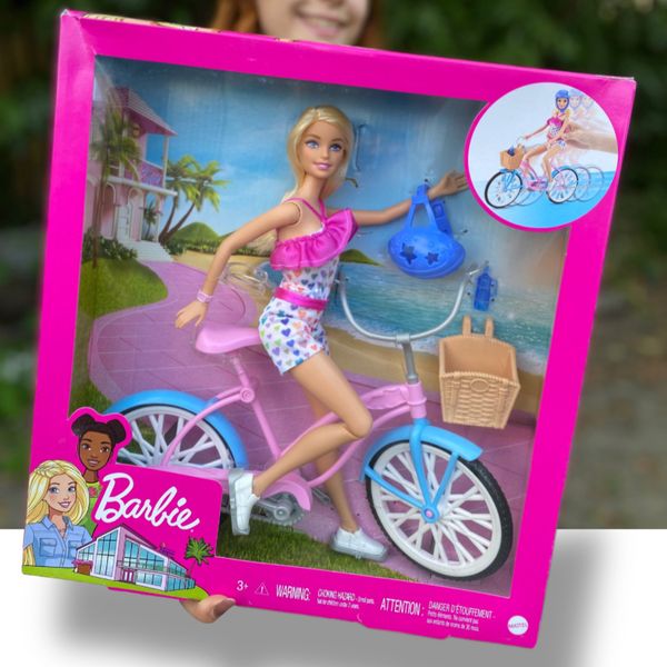 Лялька Барбі та велосипед Barbie Doll and Bike Playset HBY28 КБ0117 фото