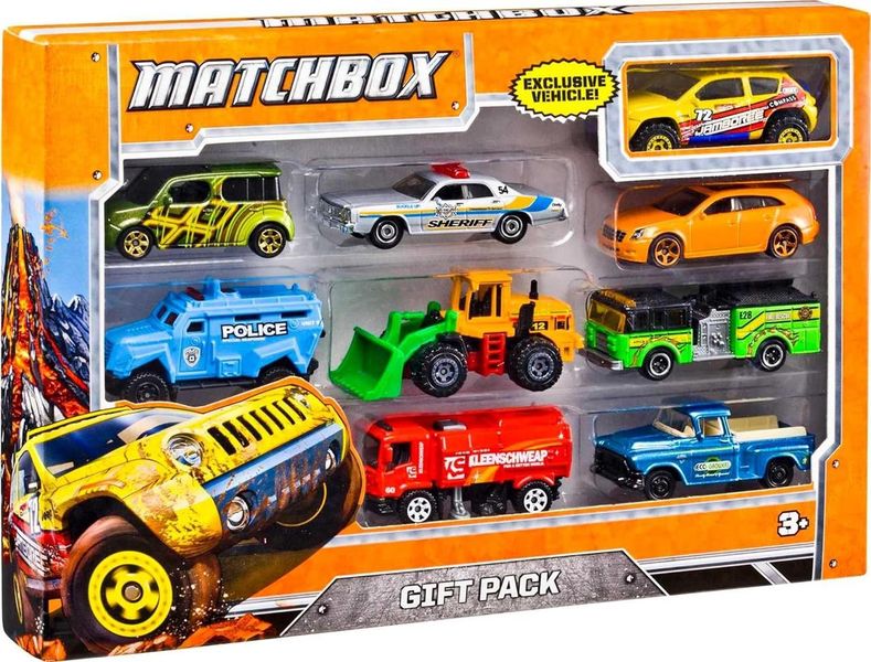 Набор машинок Matchbox масштабе 1:64 з 9 штук X7111 ТД0012 фото