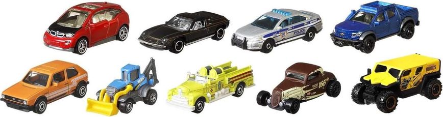 Набор машинок Matchbox масштабе 1:64 з 9 штук X7111 ТД0012 фото