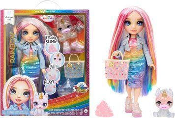 УЦЕНКА (Примятая коробка) Кукла Рейнбоу Хай Амая Рейн со слаймом серии Classic Rainbow High Amaya with Slime Kit Pet 594598 КР0001у фото